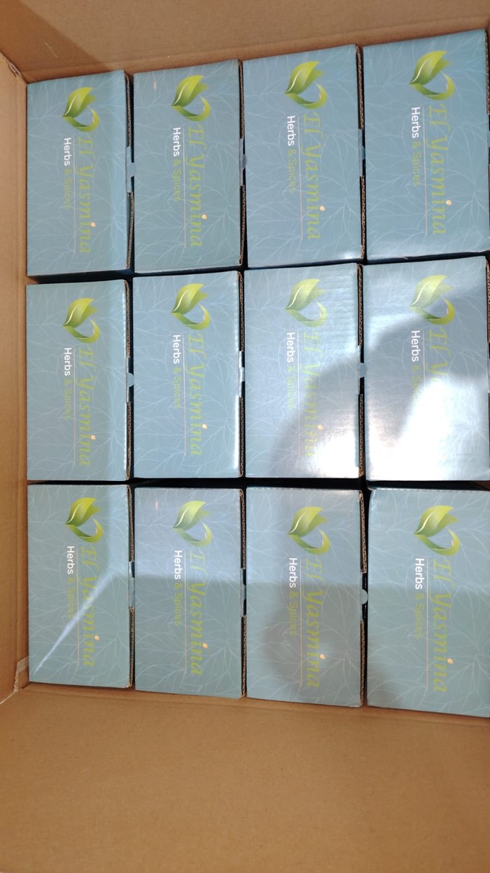 El Yasmina retail cartons packed inside an export case