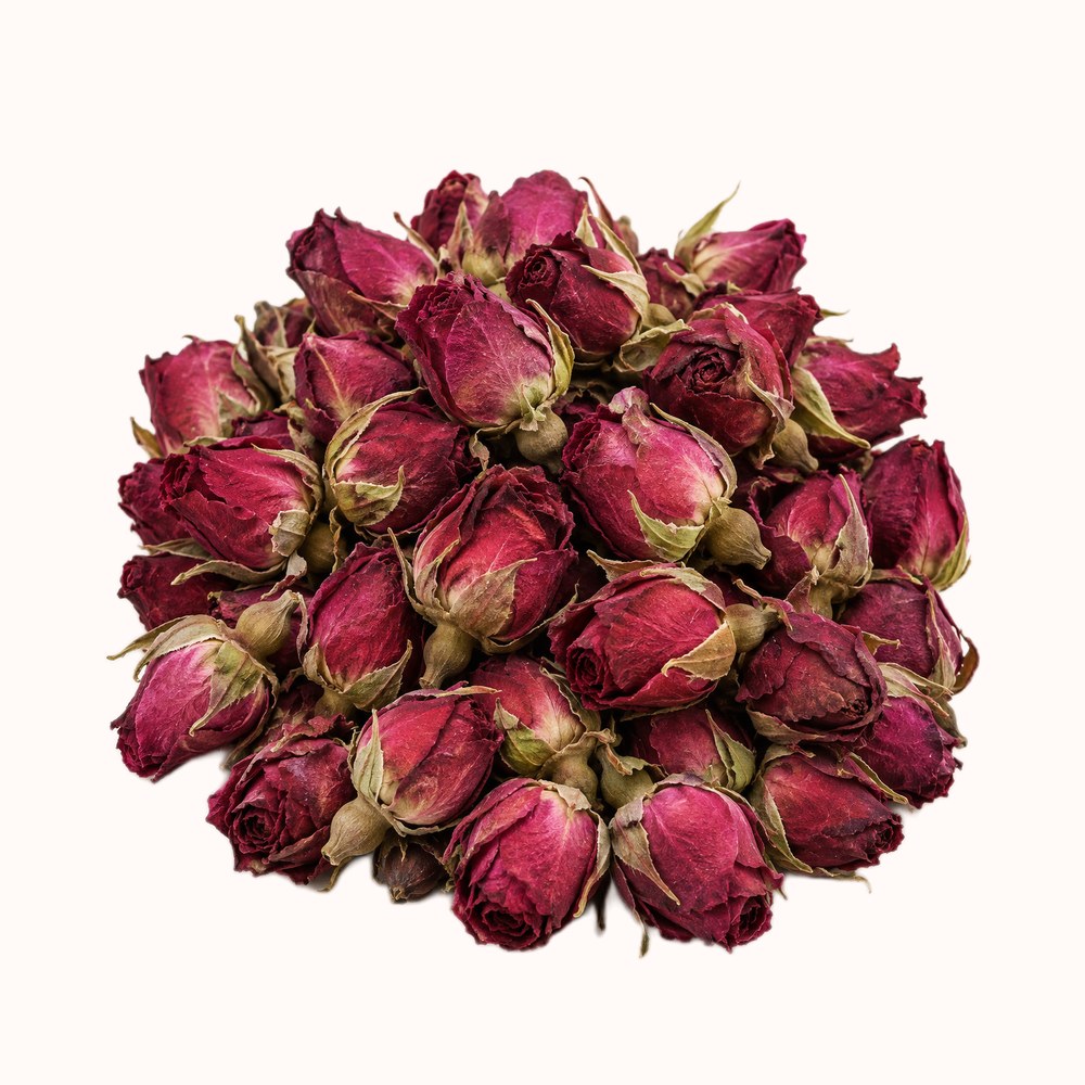 Dried Rose Buds (Rosa × damascena)