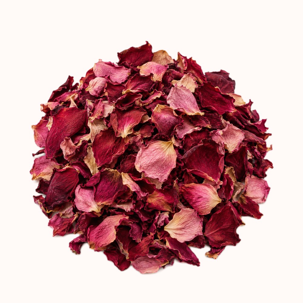 Dried Rose Petals (Rosa × damascena)