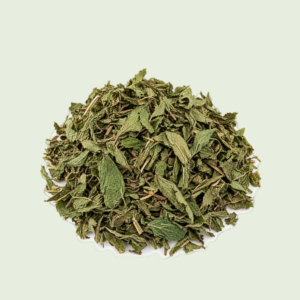 Dried spearmint leaves, Mentha spicata